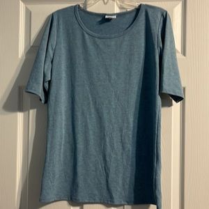 LuLaRoe GiGi Tee/Shirt/Top-Fitted Size : XL Heathered blue
